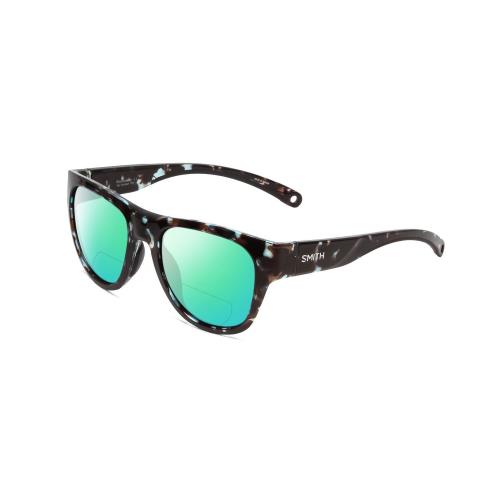 Smith Rockaway Women Polarized Bi-focal Sunglasses Sky Tortoise 52 mm 41 Options Green Mirror