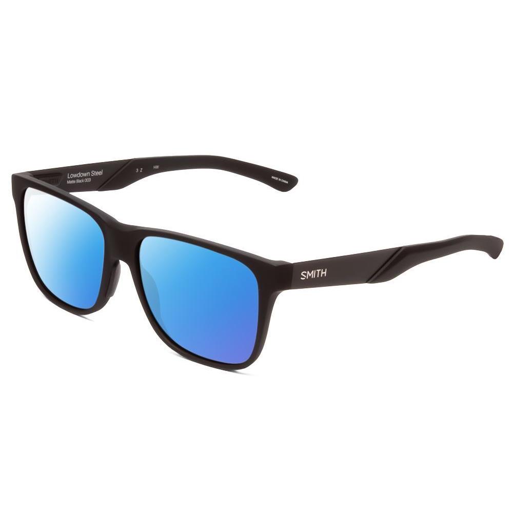 Smith Lowdown Steel Classic Polarized Sunglasses in Matte Black 56 mm 4 Options Blue Mirror Polar