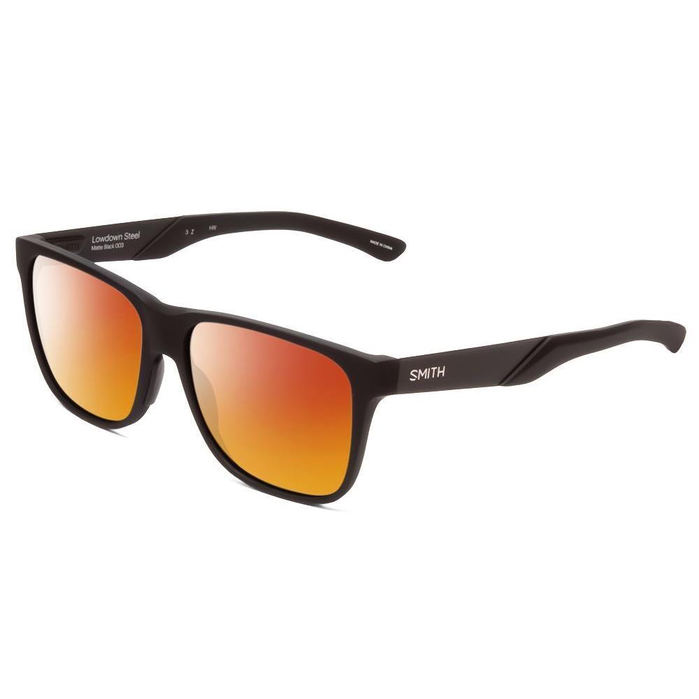 Smith Lowdown Steel Classic Polarized Sunglasses in Matte Black 56 mm 4 Options Red Mirror Polar