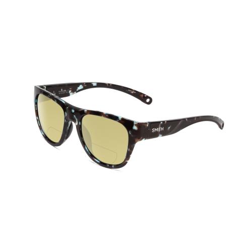 Smith Rockaway Ladies Cateye Polarized Bi-focal Sunglasses Tortoise Marble 52 mm Yellow