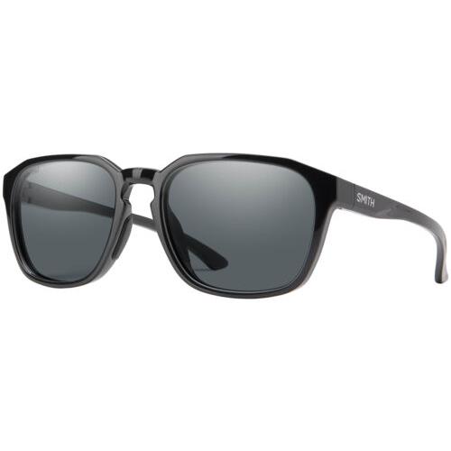 Smith Optics Contour Polarized Men`s Black Soft Square Sunglasses 20406580756M9 - Frame: Black, Lens: Gray