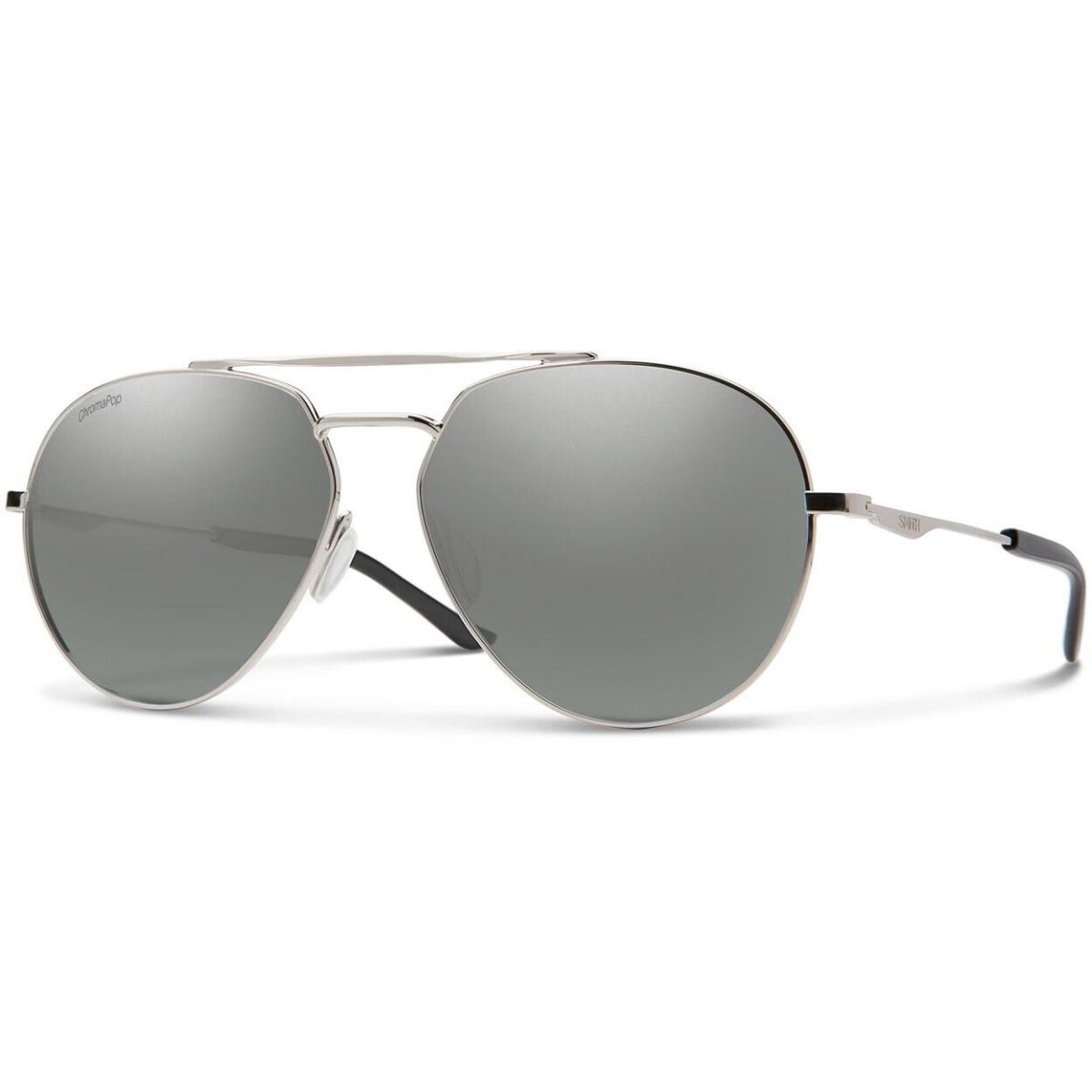 Smith Westgate Sunglasses Silver Frame Polarized Platinum Mirror Lens