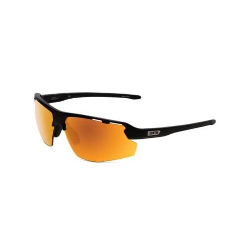 Smith Resolve Wrap Semi-rimless Sunglasses Matte Black/cp Red Mirror Clear 70 mm