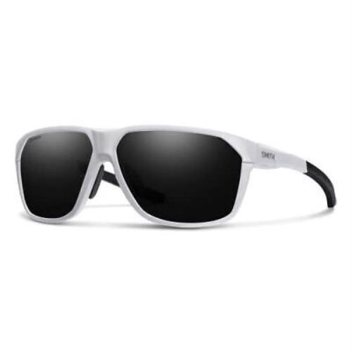 Smith Leadout Pivlock Designer Unisex Square Sunglasses in White/chromapop Black