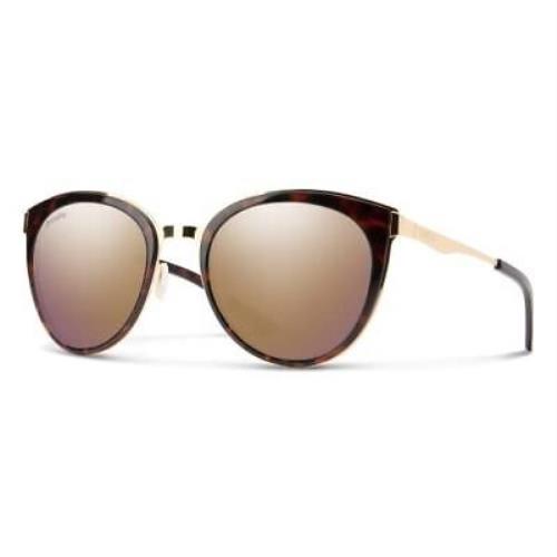 Smith Somerset Cateye Sunglasses Tortoise Chromapop Polarized Rose Gold Mirror