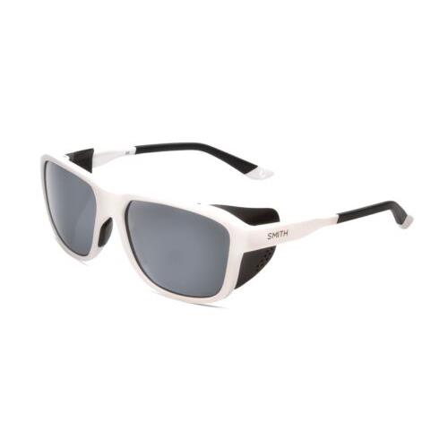 Smith Embark Wrap Sunglasses in White Chromapop Polarized Platinum Mirror 58mm - Frame: , Lens: