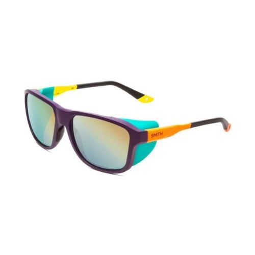 Smith Embark Sunglasses Purple Cinder Hi Viz/cp Polarized Opal Blue Mirror 58 mm