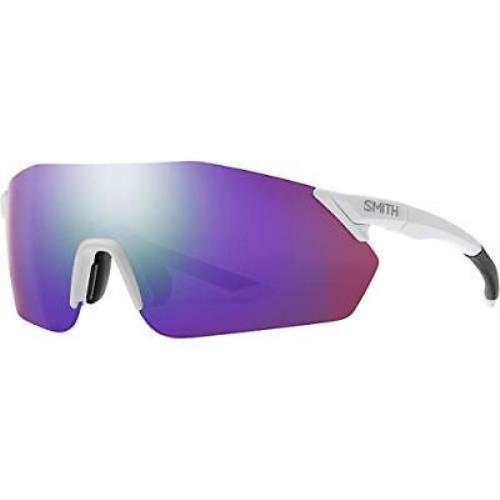 Smith Reverb Pivlock Rimless Sunglasses in White/cp Violet Mirror Contrast Rose