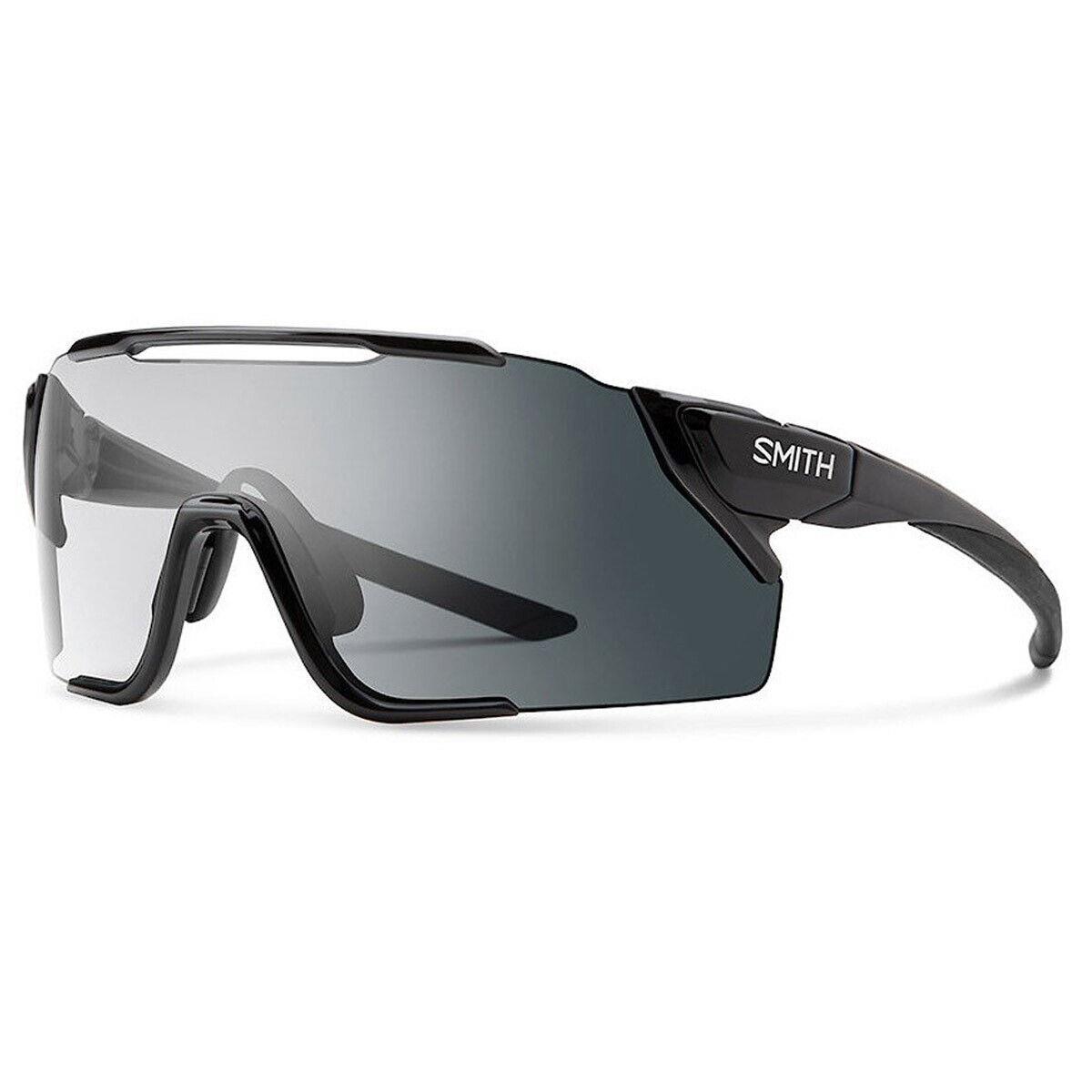 Smith Attack Mag Mtb Sunglasses Black Photochromic Clear to Gray Lens +bonus - Frame: Black, Lens:
