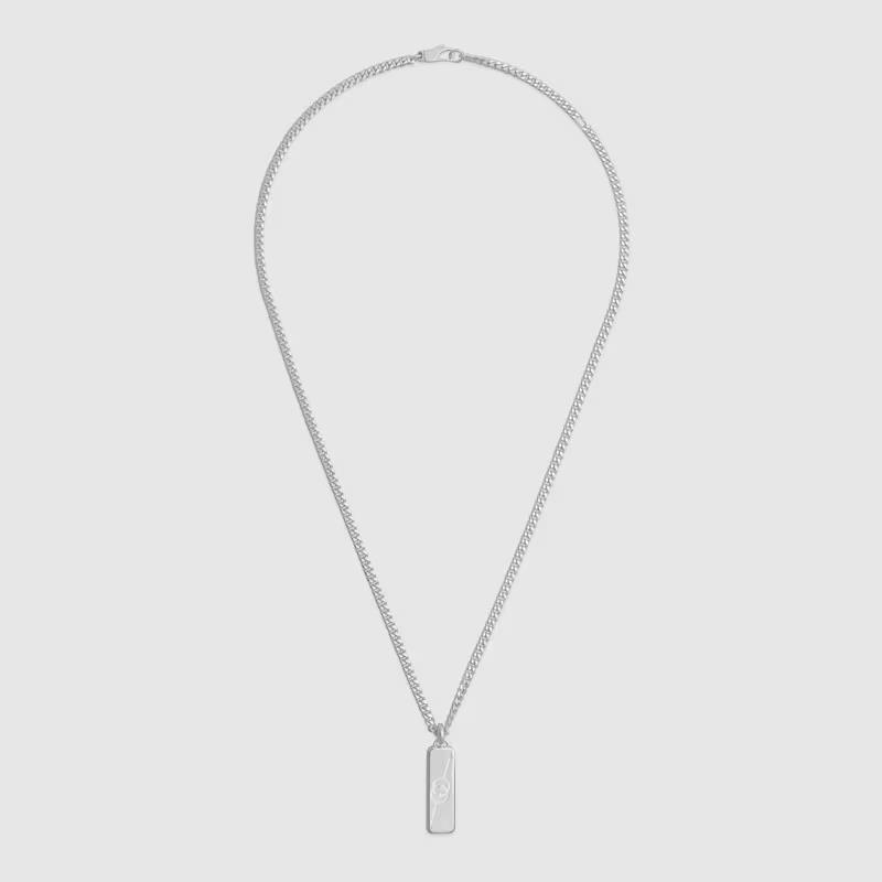 Gucci Diagonal Interlocking G Necklace 50/55 cm Silver YBB77405500100U