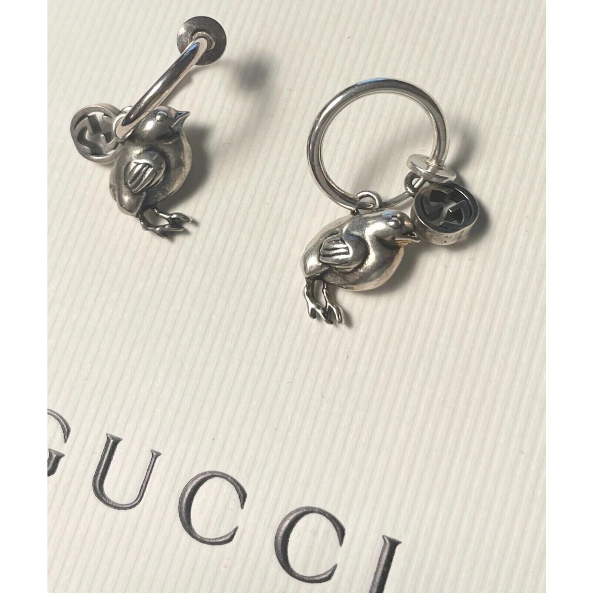 Gucci with Interlocking Tick Chick Clip Earrings 635772 925 Silver