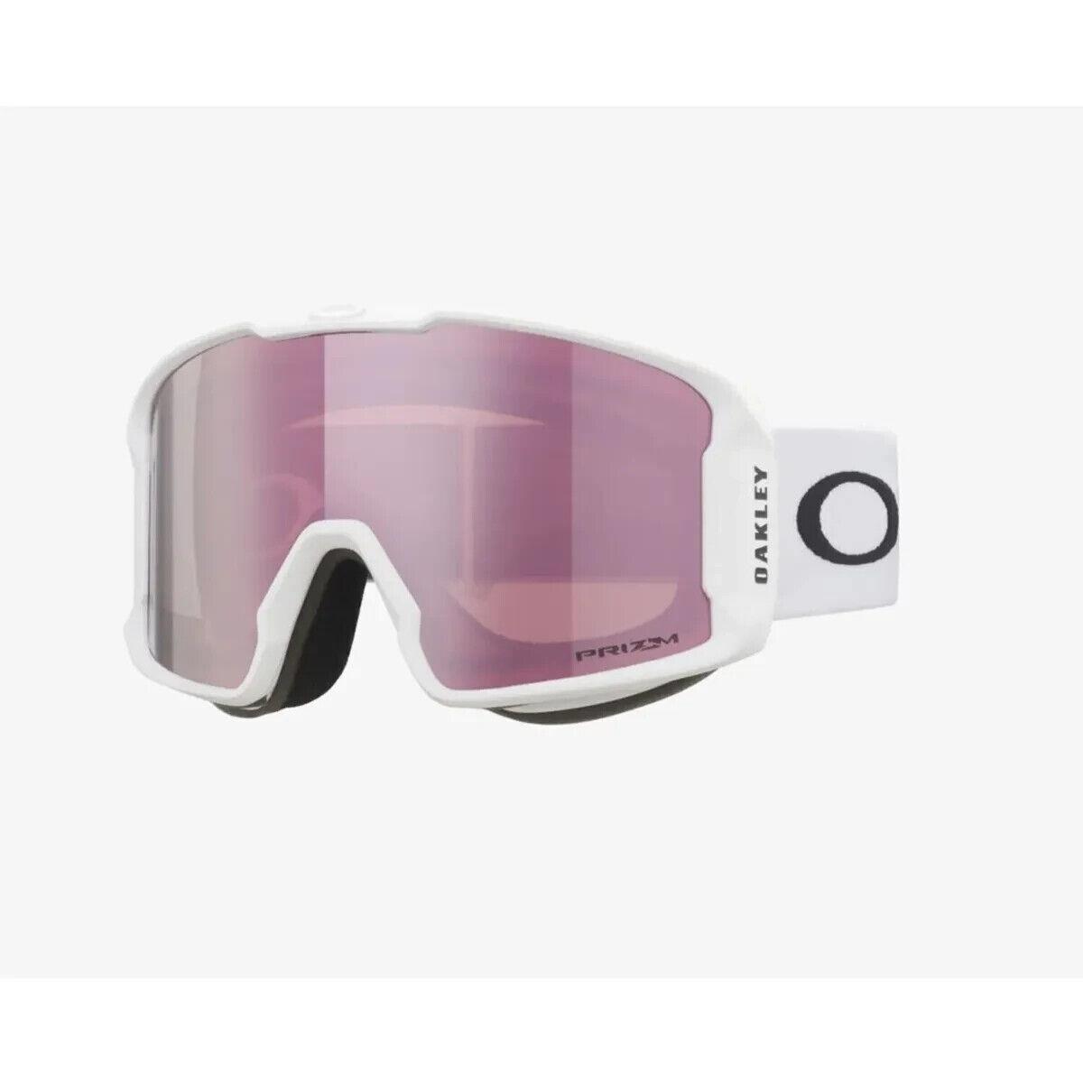 Oakley Line Miner L Matte White Prizm Snow H I Pink Iridium Mask Snowboard