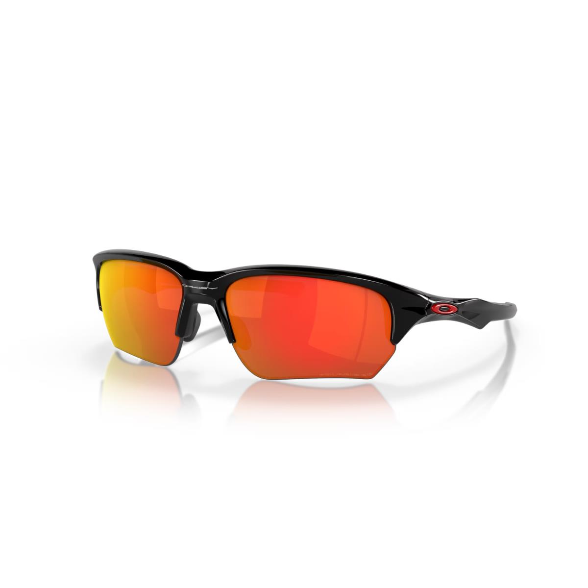 Oakley Flak Beta Polarized Sunglasses OO9363 1464 Polished Black W/ Ruby Iridium