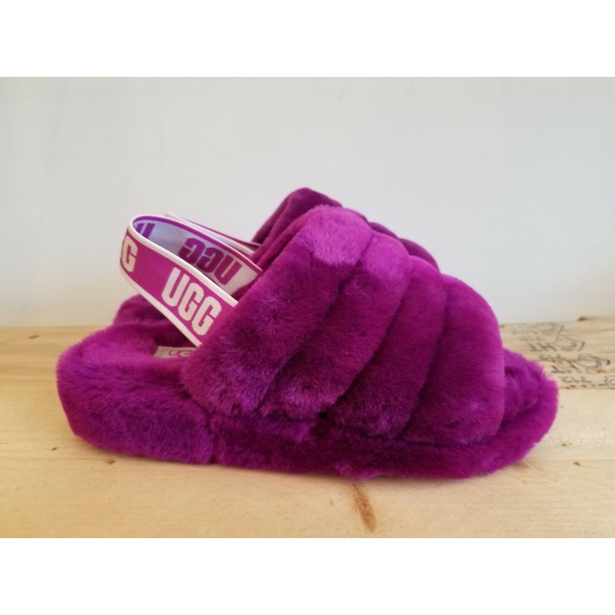 Ugg Australia Fluff Yeah Berrylicious Sheepskin Slide Sandal For Women