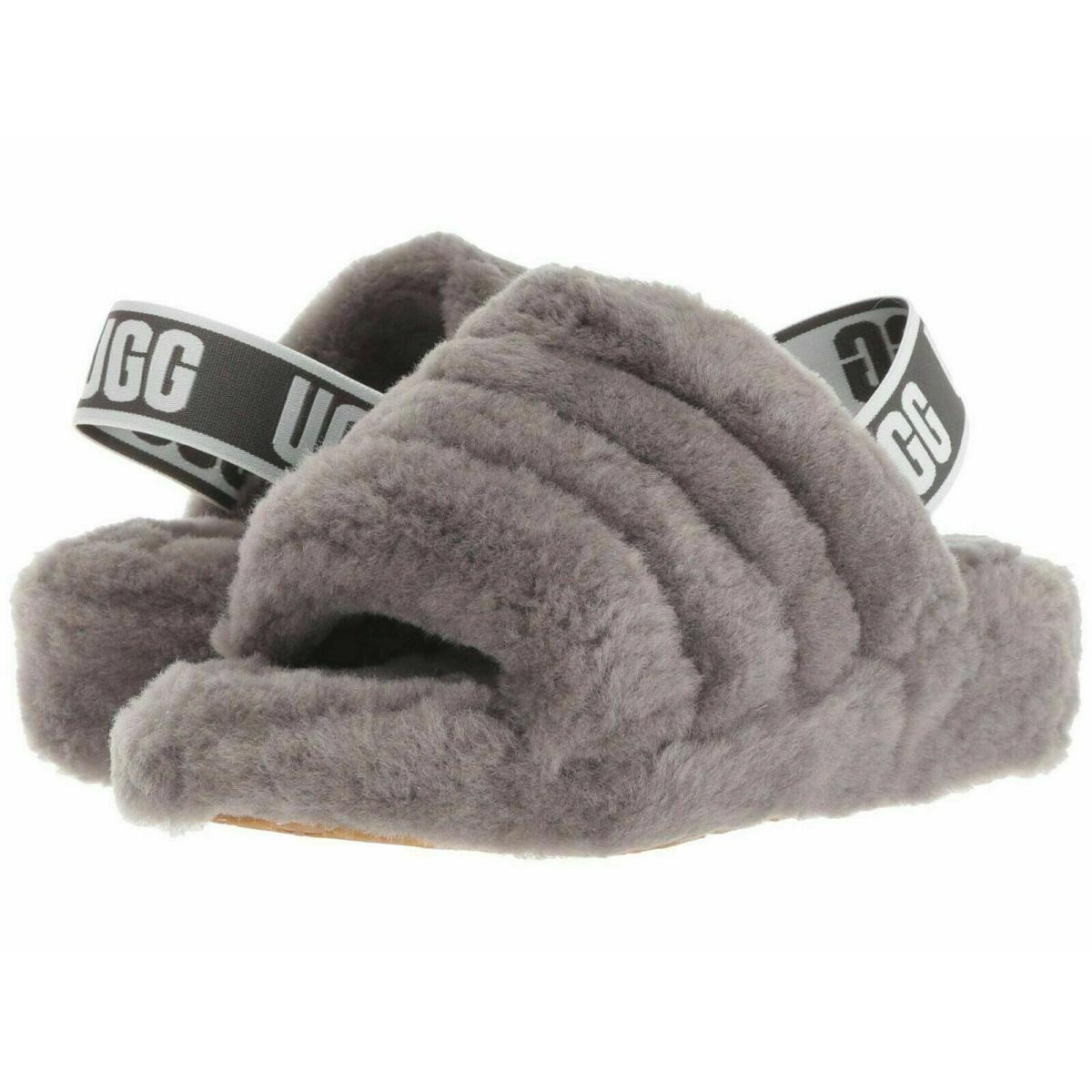 Ugg Women`s Fluff Yeah Slide Slipper 1095119 Charcoal