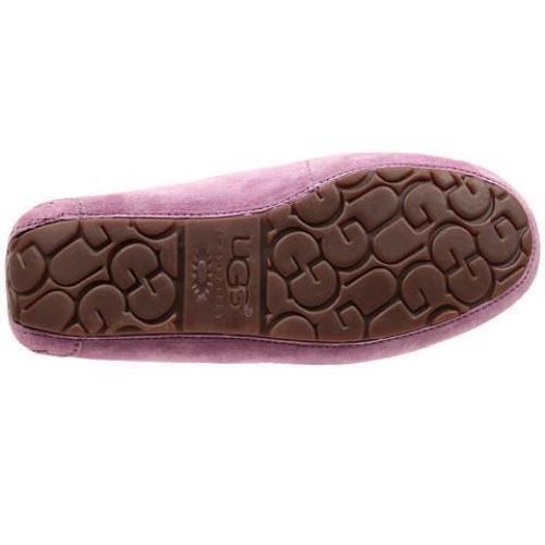 Ugg Suki Moccasin Slippers Suede Shearling Geode Lavender Purple Rare