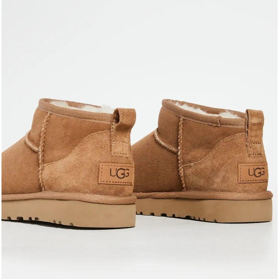 Ugg Classic Ultra Mini Women`s Winter Ankle Boots Chestnut