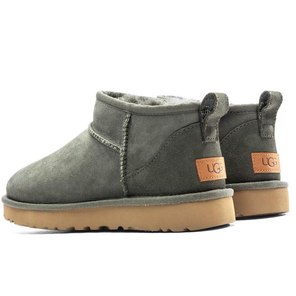 Ugg Classic Ultra Mini Women`s Winter Ankle Boots Forest Night - Green