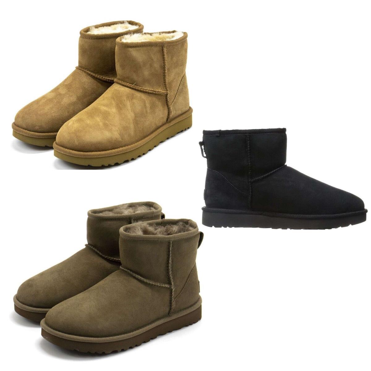 Ugg Australia Women s Classic Mini II Suede Slip On Ankle Winter Boots