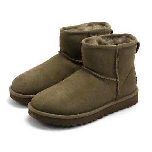 Ugg Australia Women s Classic Mini II Suede Slip On Ankle Winter Boots Hickory