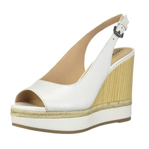 Geox Women`s D Yulimar A Wedge Heel Open Toe Sandals Color Options - White