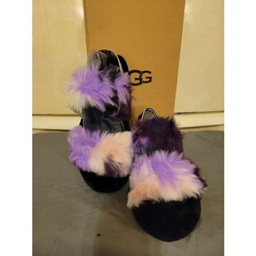 Ugg Fluff Yeah Slide Purple/black Tie Dye Size 8