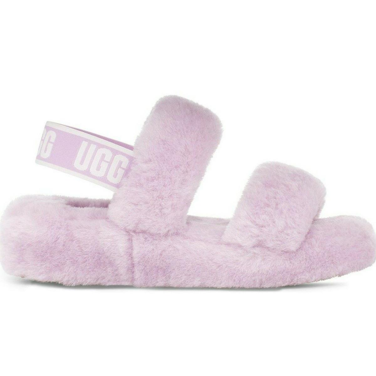 Ugg Oh Yeah Sheepskin Slides Color: California Aster US 11