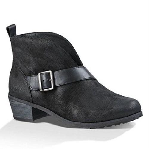 Ugg Women`s Wright Belted Ankle Boots Black 9.5