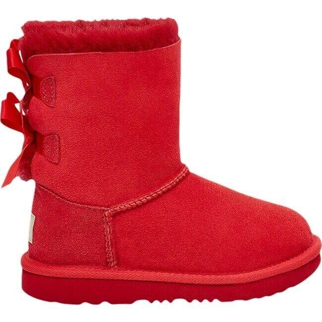 Ugg Toddler Bailey Bow II - Ribbon Red - 1017394T - sz 8 - Red