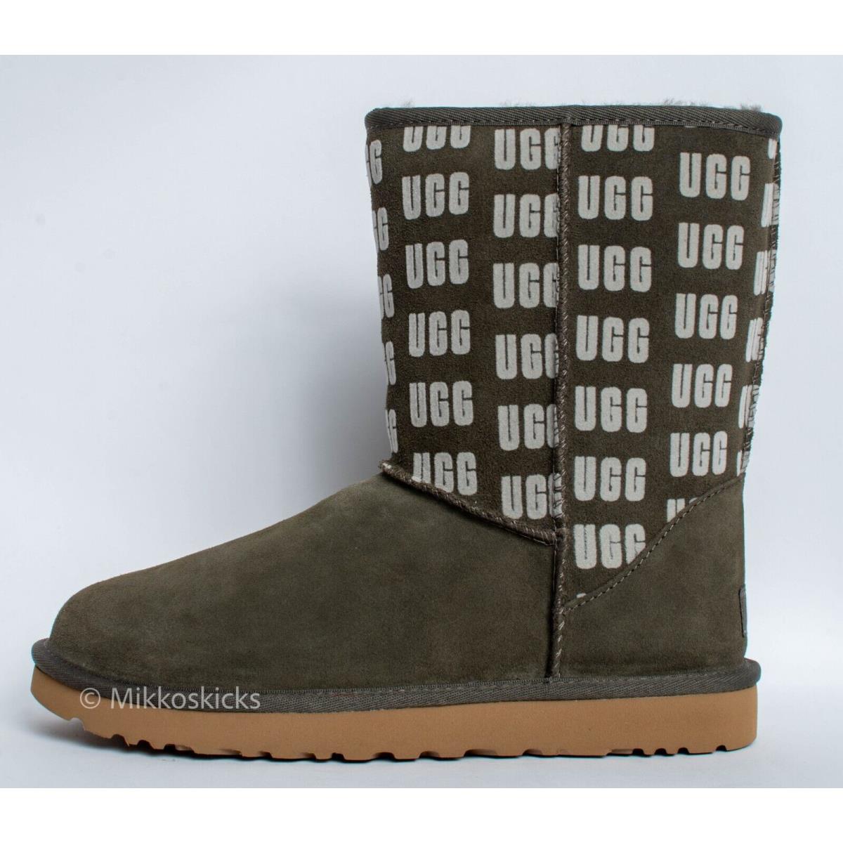 US Size 9 - Ugg Women`s Classic Suede Short ll Ugg Graphic