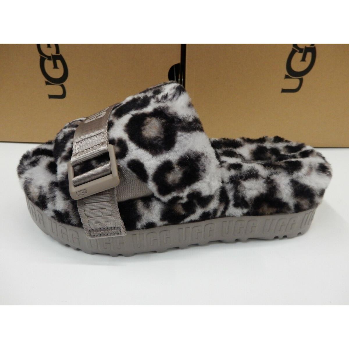 Ugg Womens Fluffita Panther Print Stormy Grey 10