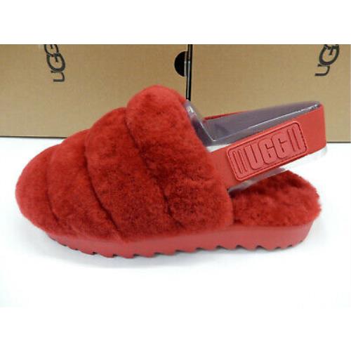 Ugg Womens Super Fluff Slipper Ribbon Red 8