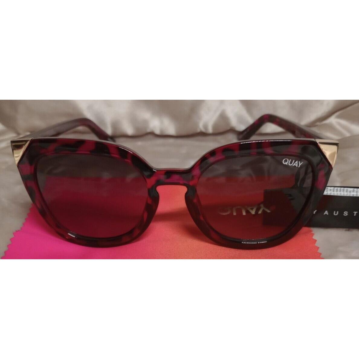 Quay Australia Noosa Metal Cateye Pink Tortoise/smoke Lens Sunglasses