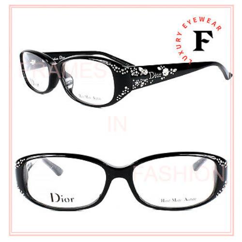 Christian Dior Minuit Flower Crystal CD7064J Black 53mm Optical Eyeglass 7064