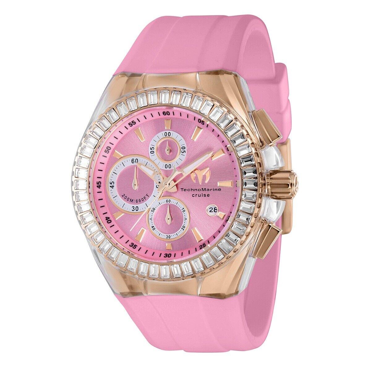 Technomarine Cruise Chronograph Quartz Pink Dial Men`s Watch TM-121164