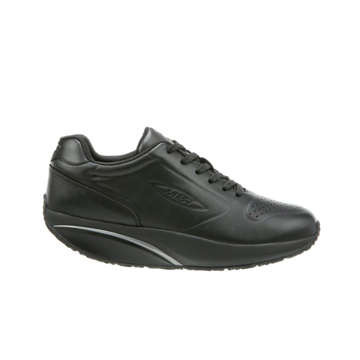 Mbt Women`s Kupiga or 1997 Leather Sneaker Level 3 Rocker Nappa Lthr 2 Style 1997-Black W/ Black Sole