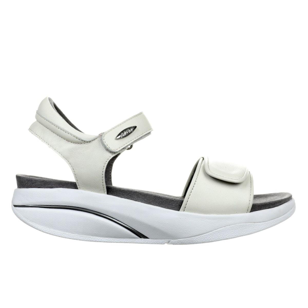 Mbt Malia Strappy White Leather Sandals- US Women`s 5-5.5 EU 36 - White