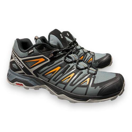 Salomon X Ultra Pioneer Cswp Mens 12.5 Hiking Shoe Gray Orange 472077 Waterproof
