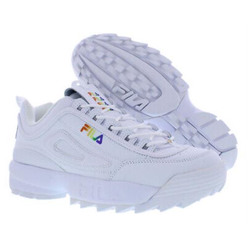 Fila Disruptor II Premium RT Mens Shoes Size 10 Color: White/white/multicolored