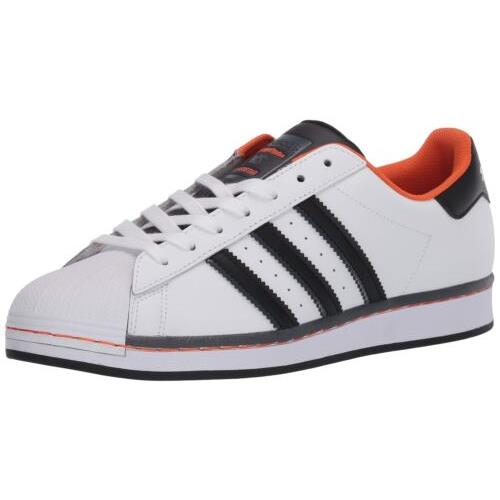 Adidas Originals Mens Superstar White/black/orange FV8271