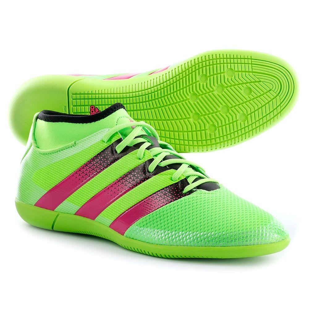 Adidas Ace 16.3 Primemesh Indoor Soccer Green/pink/black AQ2590 Sz 9.5 - 12