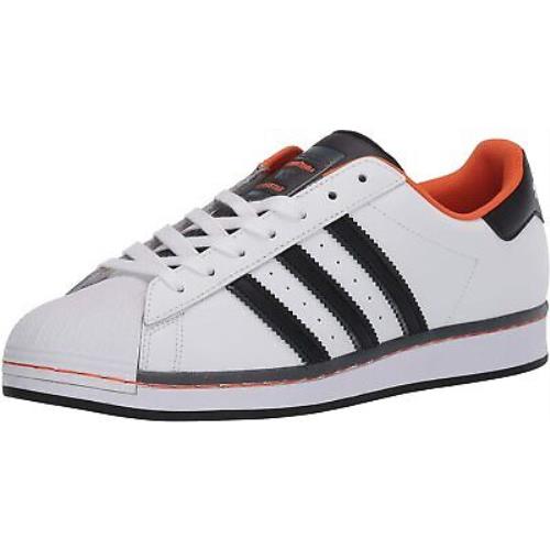 Adidas Originals Men`s Superstar Sneakers White/Black/Orange