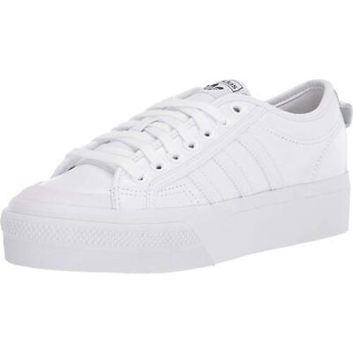 Adidas Originals Women`s Nizza Platform Sneakers White/White/Black