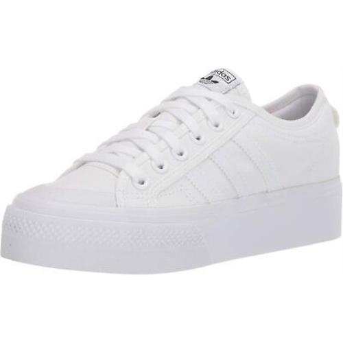 Adidas Originals Women`s Nizza Platform Sneakers White/White/White
