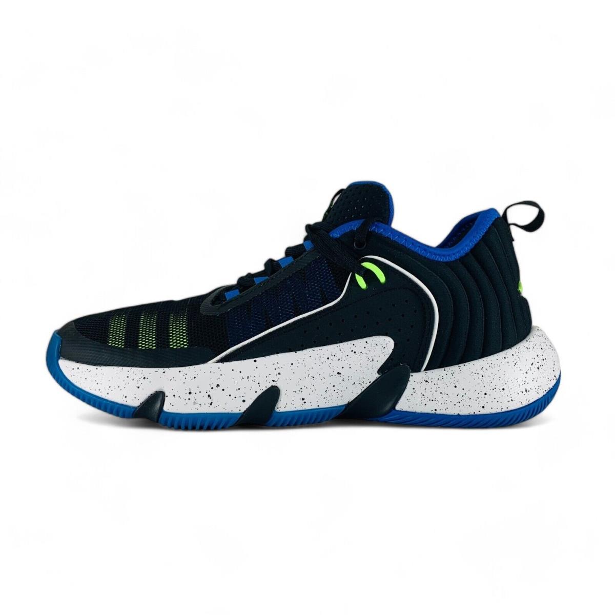 Adidas Trae Unlimited Men`s Basketball Shoes Black Blue Athletic Sneaker IE0078 - Black