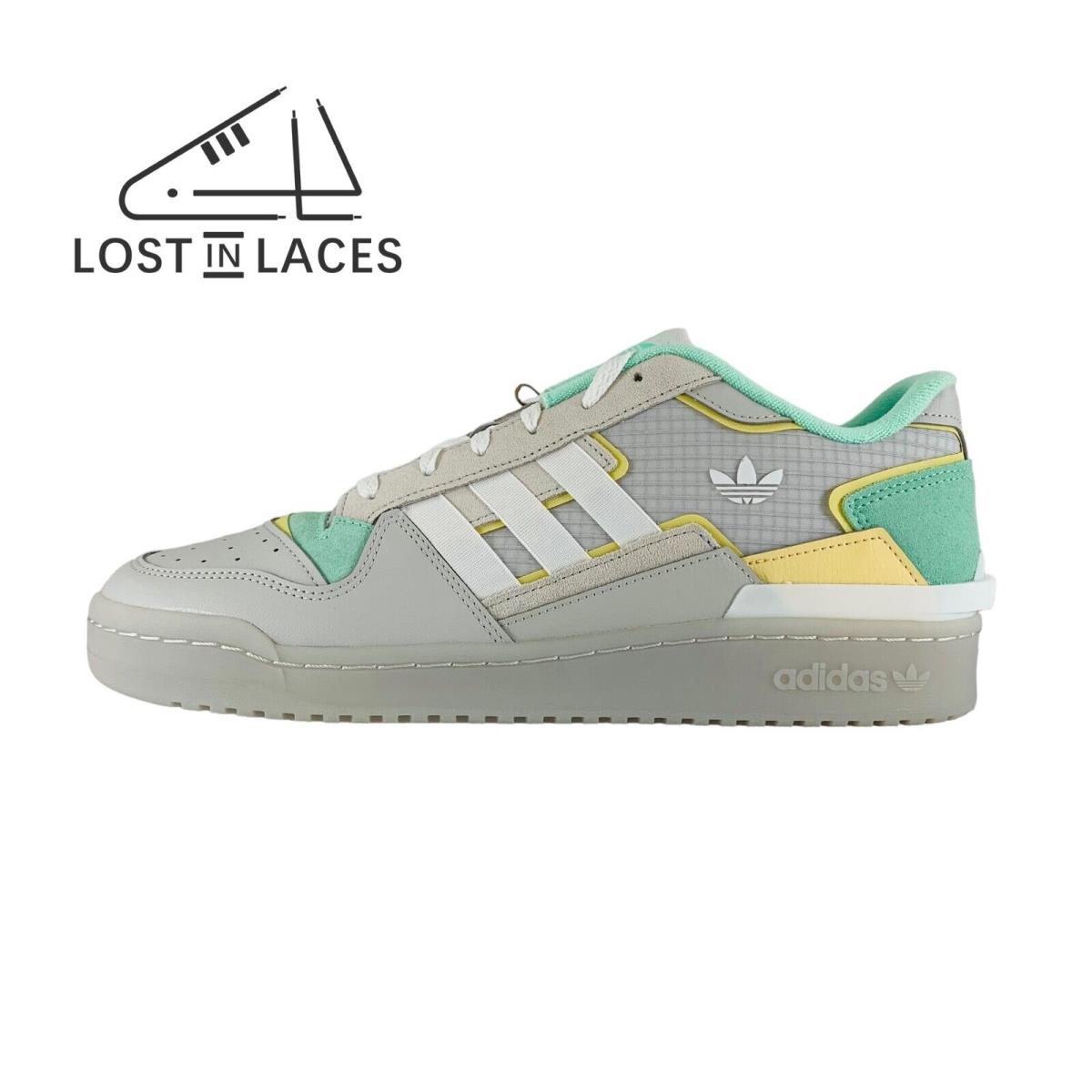 Adidas Forum Exhibit Low 2.0 Grey Mint Shoes HQ7111 Men`s Sizes - Gray