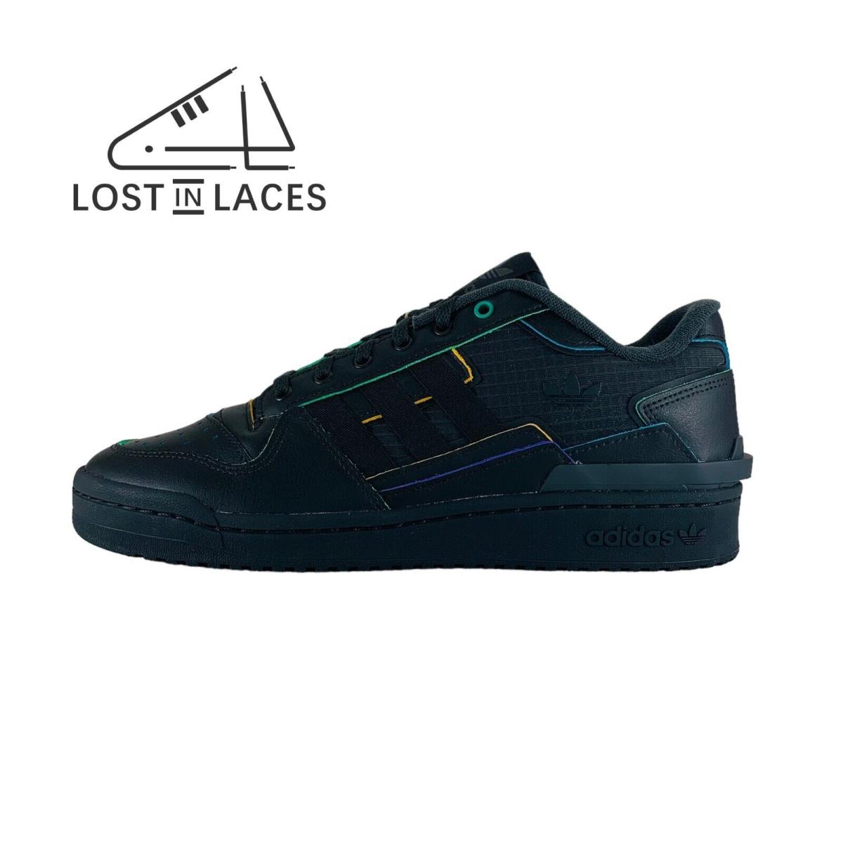 Adidas Forum Exhibit Low Black Sneakers Black Shoes HQ7114 Men`s Sizes - Black