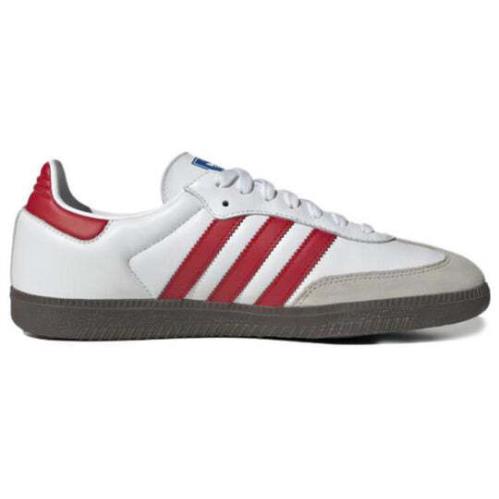 Adidas Samba OG Low Mens Casual Sneaker Shoes White Red IG1025 Multi Sz