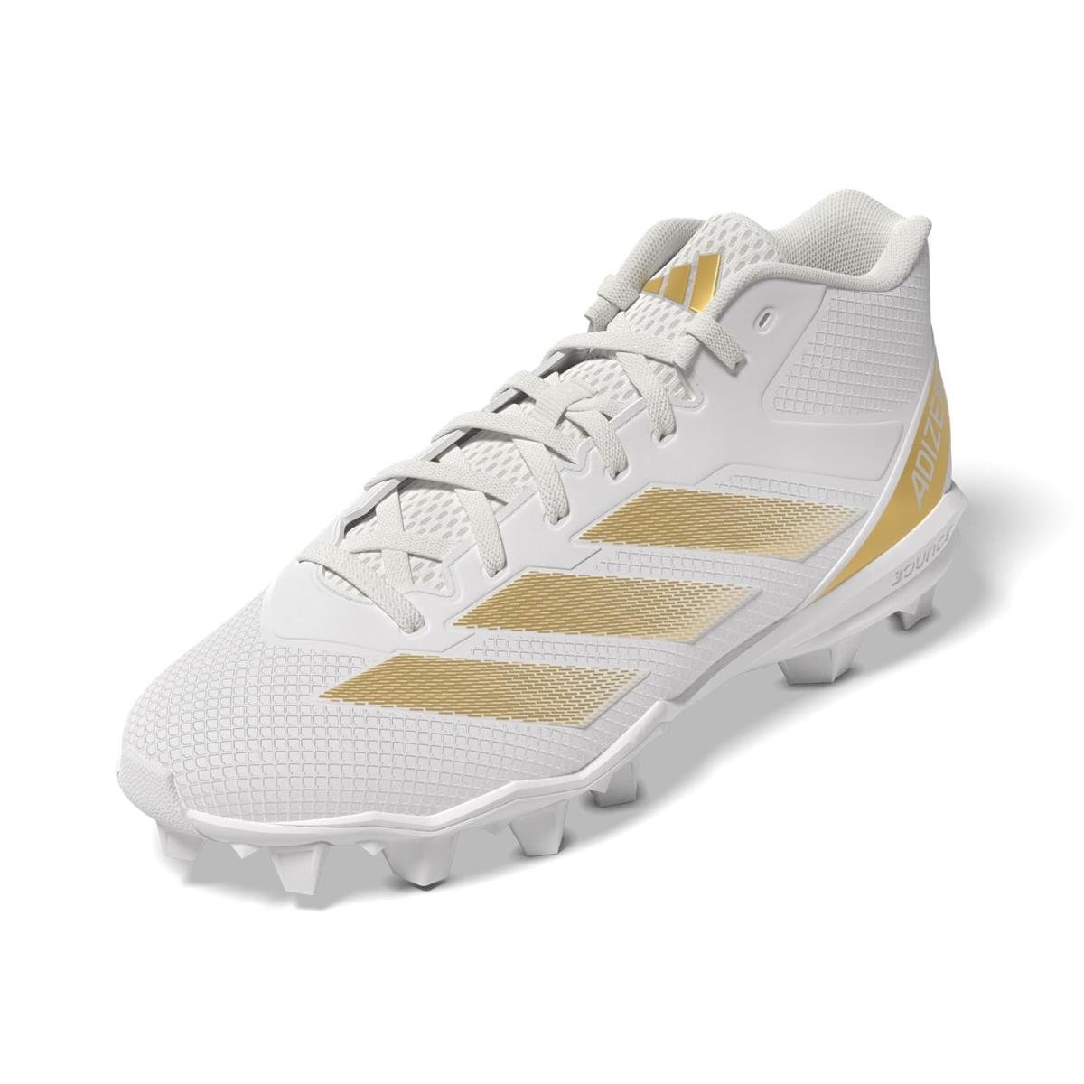 Man`s Sneakers Athletic Shoes Adidas Adizero Impact Spark Mid White/Gold Metallic/White