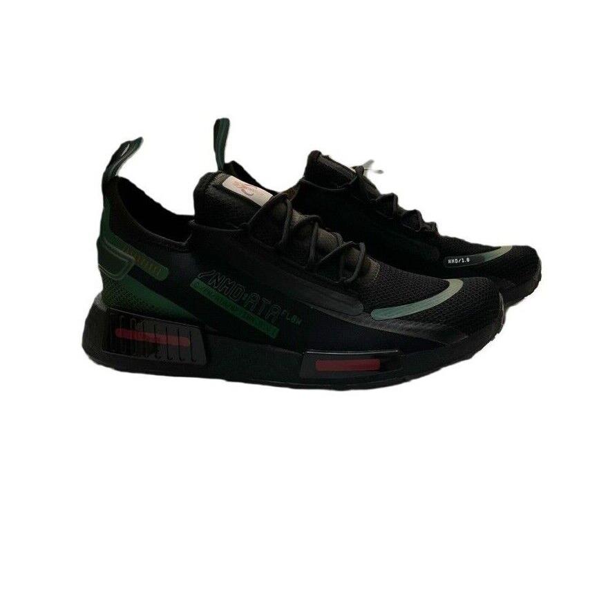 Adidas Men`s Nmd R1 Star Wars Boba Fett Athletic Sneaker - Black & Green